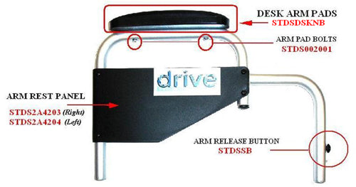 Arm pad bolt set/1 ea. product image