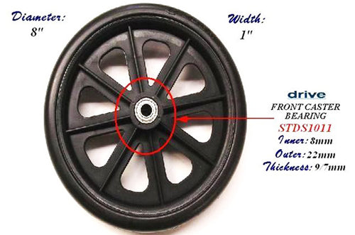 Front Caster 8  Polywog 1/ea product image